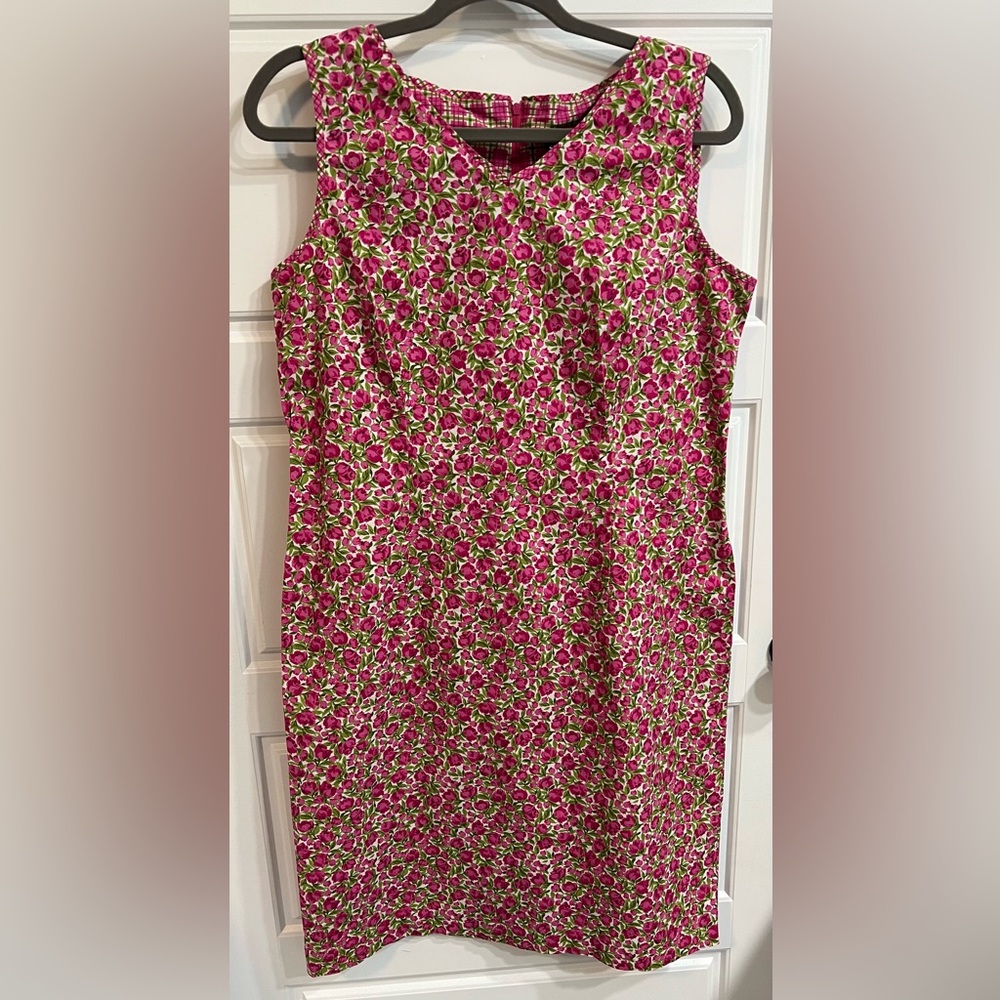 SAG Harbor Floral Sleeveless Dress - Pink and Green